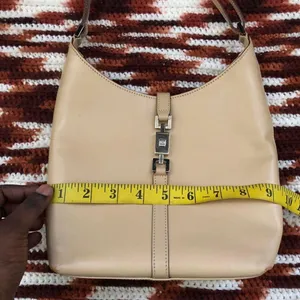 Gucci Vintage Shoulder Bag Purse 001.3875 Jackie Gg Beige Tan Leather Logo Handbag thumbnail 5