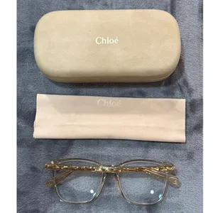Chloé Eyeglasses Womens Honey Transparent Gold Square CE2740 53-16-140 thumbnail 3