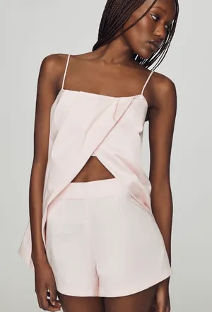 Maeve Light Pink Swing Shorts NWT thumbnail 1