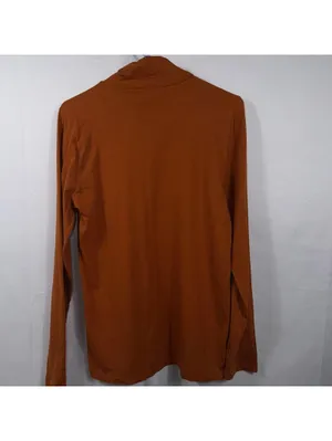 J.Crew Women’s Orange Turtleneck Long Sleeve Top Size Medium NWT thumbnail 6