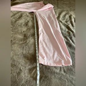 EDIKTED Pink & White Pinstripe Lounge Style Pants Drawstring Sz S EUC no pockets thumbnail 8