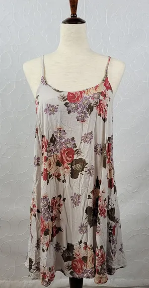 Brandy Melville Women Slip Dress One Size Floral Sleeveless Mini Summer Sundress thumbnail 1