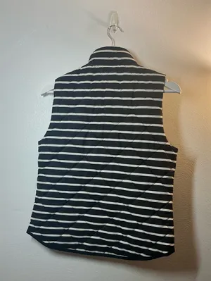 GAP Striped Quilted Puffer Vest Size Small thumbnail 2