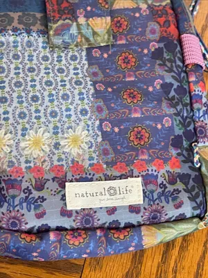 Natural Life Floral Multiwen Crossbody Bag in Blue thumbnail 3