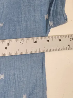 LOFT Blue Chambray Button Up Blouse Size Medium thumbnail 5