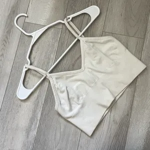 Alo Delight Bralette pullover longline sports bra White (medium) athleisure gym thumbnail 1