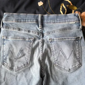 MOTHER Light Blue Wide Leg Jeans thumbnail 6