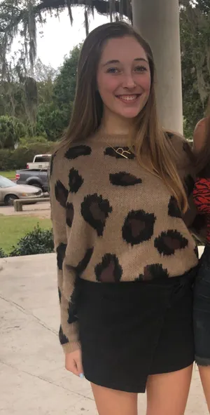 She & Sky Leopard Print Sweater thumbnail 1