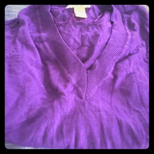 Purple ruched sweater Size M thumbnail 1