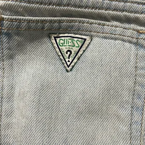 Vintage 80s 90s Guess • denim high waist light wash tapered leg mom jeans sz 24 thumbnail 6