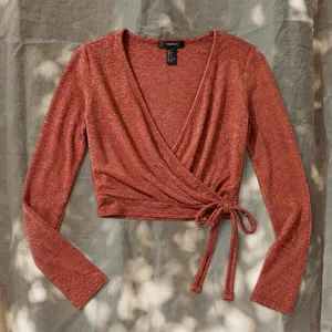 Forever 21 Heathered Burnt Orange Wrap Long Sleeve thumbnail 1