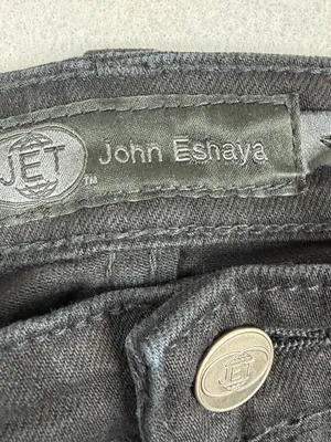 JET John Eshaya Black Distressed Skinny Jeans Womens 4 Low Rise Y2K Goth thumbnail 8