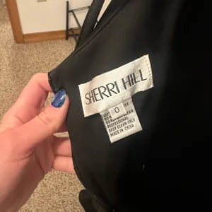 Sherri Hill Strapless Black Gown thumbnail 3