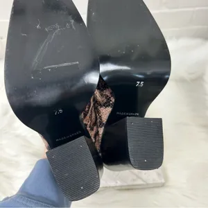 Chinese Laundry Animal Print Faux Snakeskin Heeled Mule Booties Size 7.5 thumbnail 8