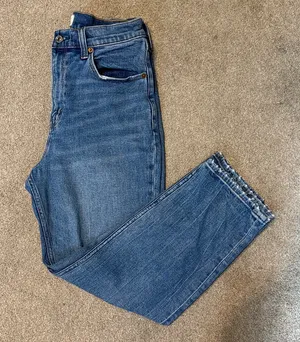 Abercrombie & Fitch Medium Wash Ultra High Rise The Ankle Straight Jeans Size 29 thumbnail 1