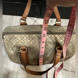 Tommy Hilfiger Beige and Brown Monogram‎ Bag thumbnail 9