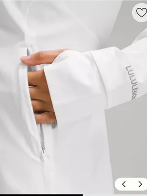 lululemon athletica White Mist Over Windbreaker Sz 4 thumbnail 3