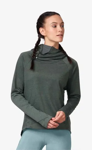 On Cloud Women’s On Running Technical Hoodie Size XS Beluga Green Gym Workout thumbnail 1