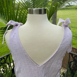 Takara Violet Purple Eyelet Embroidered Bow Dress thumbnail 5