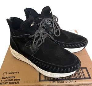 EARTH Jaunt Black Suede Casual Walking Sneaker Boot Woman’s 8 Leather thumbnail 1