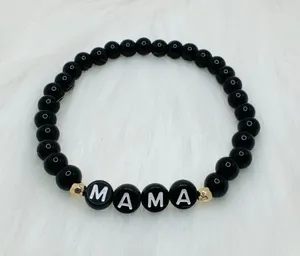 Mama Natural Stone beaded Bracelet Black thumbnail 4