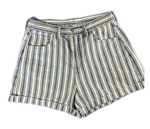 American Eagle mom Short denim stripe Size 6 Preppy Cute thumbnail 1