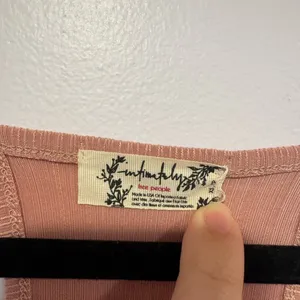 Pink flowy ribbed free people strappy tank‎ top thumbnail 3