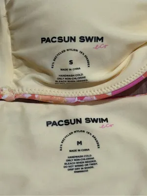 Pacsun Floral Yellow Pink Bikini Women’s Small/Medium thumbnail 2
