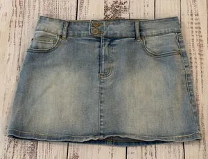 Garage Denim Skirt Mini Blue Jean Women’s M Indie Hottie Y2K 90s Style thumbnail 1