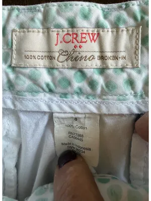 J.Crew White Cotton Chino Shorts Size 8 thumbnail 3