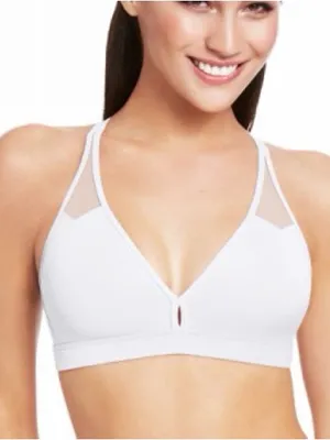 Wireless V-Neck Bralette - White thumbnail 2