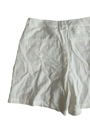 ANINE BING Candice White High Rise Linen Blend Shorts Size 40 US 10 thumbnail 5