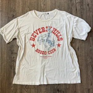 The Laundry Room Beverly Hills Rodeo Club - Oversized Tee - White thumbnail 4