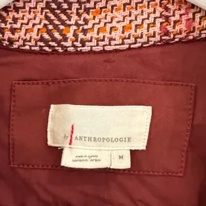 Anthropologie Pink Plaid Button-Up Jacket thumbnail 2