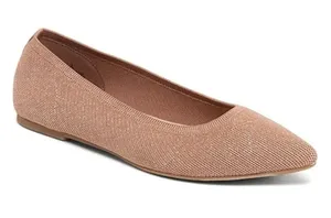 Old Navy Soft Knit Pointed Toe Ballet Flats in Cocoa Fawn Size 11 thumbnail 1