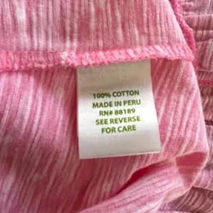 Lilly Pulitzer Tube Dress Medium Pink Ruffle Smocked Polka Dot‎ Strapless Cotton thumbnail 7