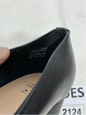 Womans excellent Call It Spring Veegan Black Slip On Wedge Casual Shoes Size 10 thumbnail 7