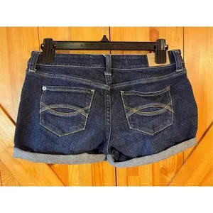 Abercrombie & Fitch Women Denim Shorts Perfect Stretch Cuffed Blue Jean 2/26 (31 thumbnail 2