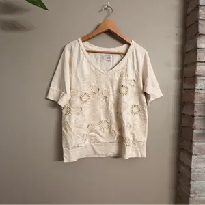 Anthropologie | Saturday, Sunday Laser Cut Flower‎ Top thumbnail 2