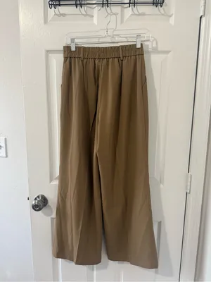 Brown flowy dress pants Tan thumbnail 2