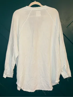 aerie Light Green Pistachio Oversized Cotten Gauze Cover Up Coastal Grandmother thumbnail 2