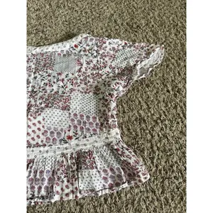 American Eagle Outfitters Women's floral boho patchwork cropped top size large‎ thumbnail 9