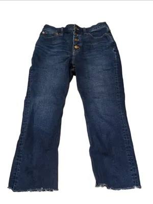 J.Crew Factory High Rise Flare Crop Jeans Size 27 thumbnail 1