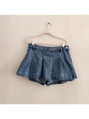 We The Free Stephie Denim Skort in Bella Blue thumbnail 5