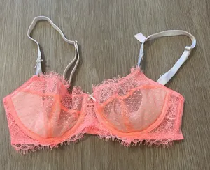 Victoria's Secret Coral Lace Bra thumbnail 1