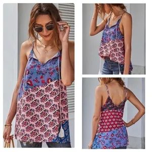 Olivia Mark oversized boho tassle tank top size medium Multiple thumbnail 2