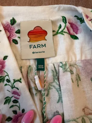 The Farm Rio Folk Floral Jumpsuit features a vibrant print with short sleeves, a V-neckline, and a relaxed, wide-leg silhouette. thumbnail 5