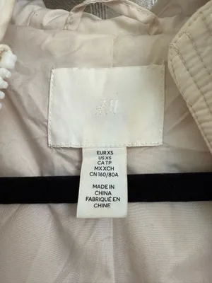 H&M women’s fleece zip-up puffer jacket thumbnail 4