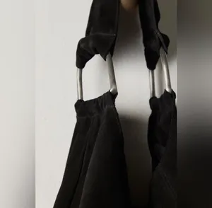 NWT Free People Bobbi Slouch Suede Tote In Black $98 MSRP 100% Leather No refunds returns or cancellations thumbnail 3