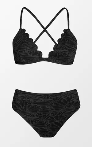 NWT CUPSHE floral embossed bikini thumbnail 1